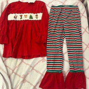 🌲 Sweet La Rose smocked Christmas outfit 🌲